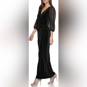 Elegant Black Velvet Dress